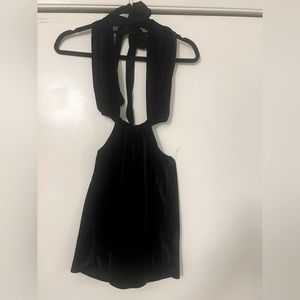 Velvet open back dress
